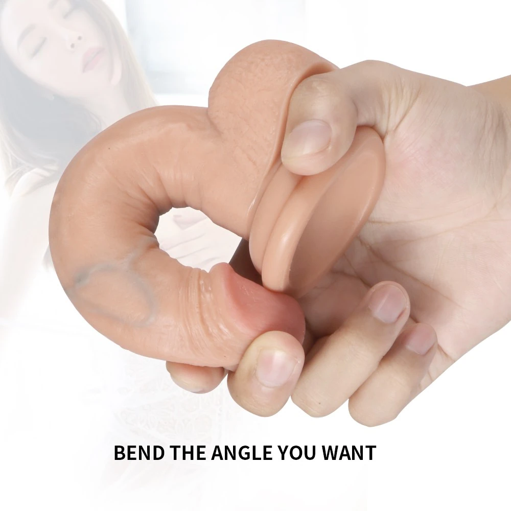 Addison Ultra Yumuşak Çift Katmanlı 17 Cm Realistik Kemerli Penis Dildo