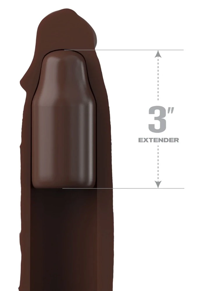 Fantasy Extension Elite Brown 22 Cm Silikon 9 Cm Uzatmalı Penis Kılıfı