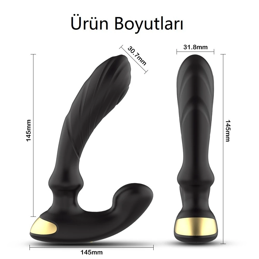 Raper 9 Fonksiyonlu Titreşimli Kumandalı Ayarlanabilir Açılı Anal ve Vajinal Vibratör