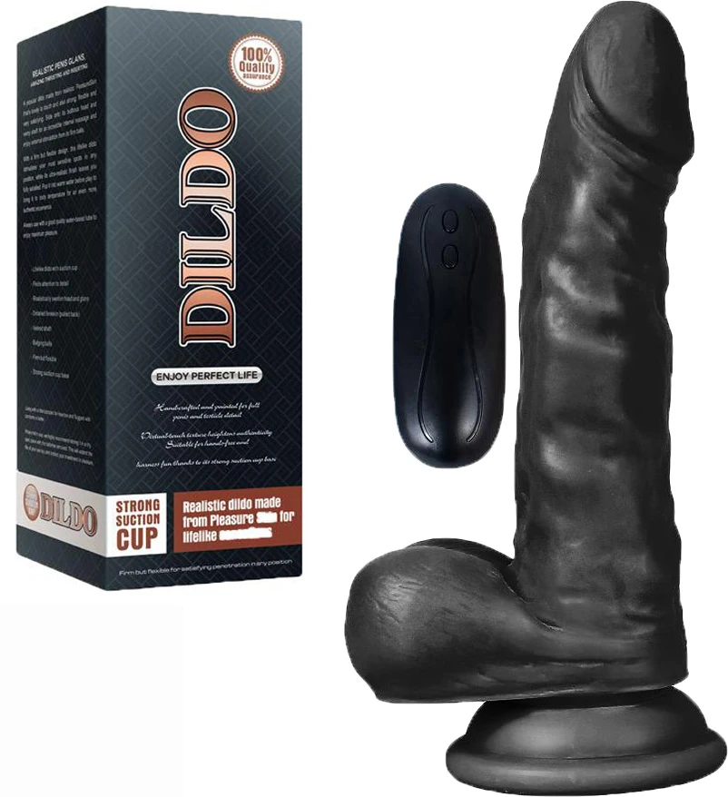 Dildo Series Siyah Hunk 15 Cm 10 Modlu Titreşimli Realistik Penis