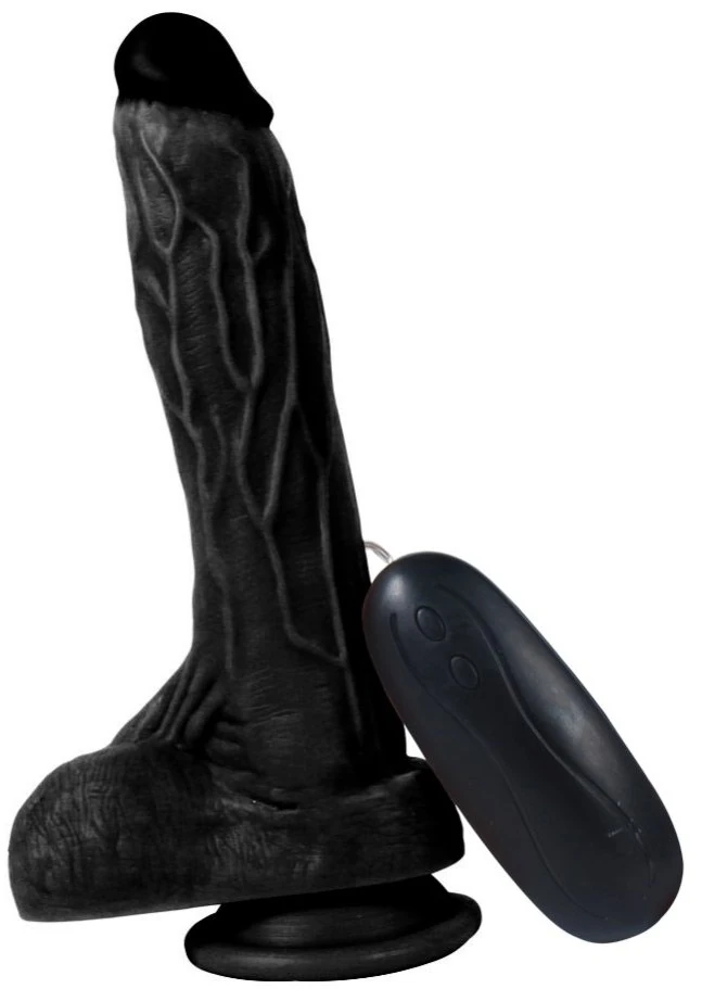 Dildo Series Siyah Dragon 21 Cm 10 Modlu Titreşimli Realistik Penis