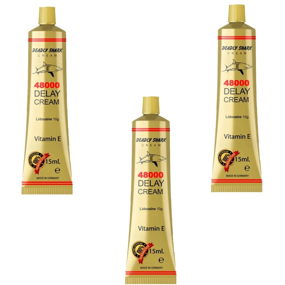 Orjinal Deadly Shark Delay 48000 15 Ml Özel 3lü Penis Kremi