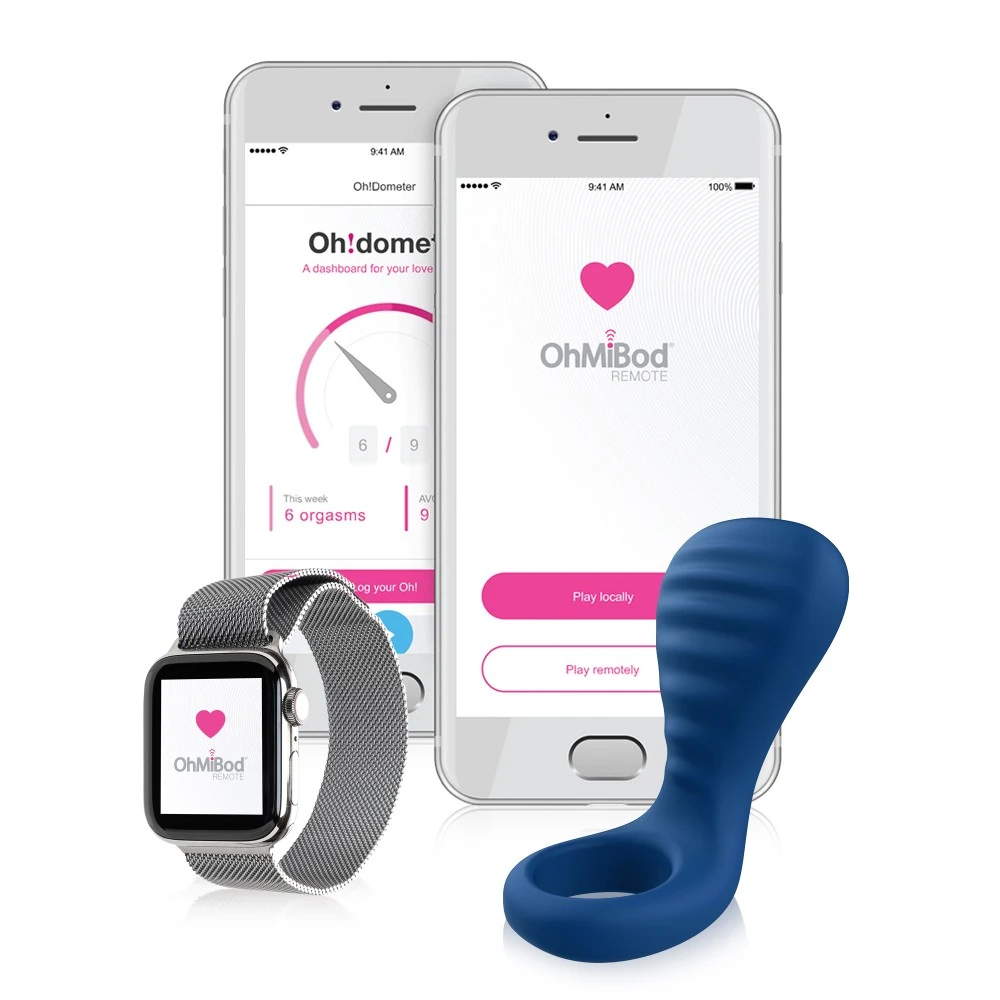 OhMiBod - BlueMotion Nex 3 Çiftlere Özel Titreşimli Masaj Aleti ve Penis Halkası