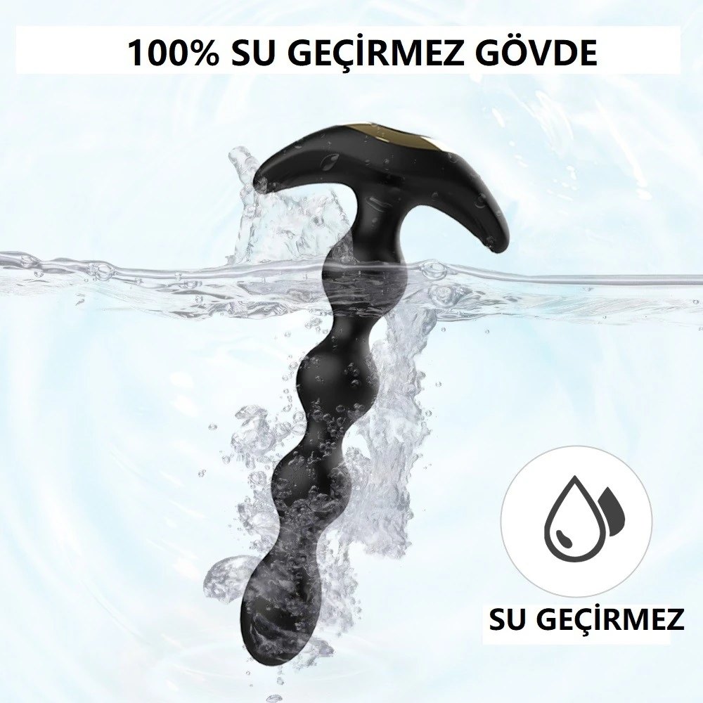 Austin 9 Modlu Titreşimli Kumandalı Esnek Boğumlu Anal Plug Vibratör