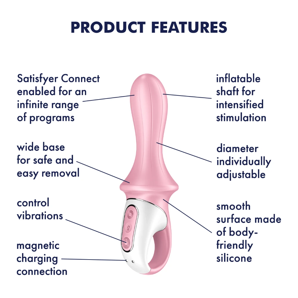 Satisfyer Air Pump Booty 5+ Red App Kontrol Ve Şişebilen&Titreşimli Vibratör
