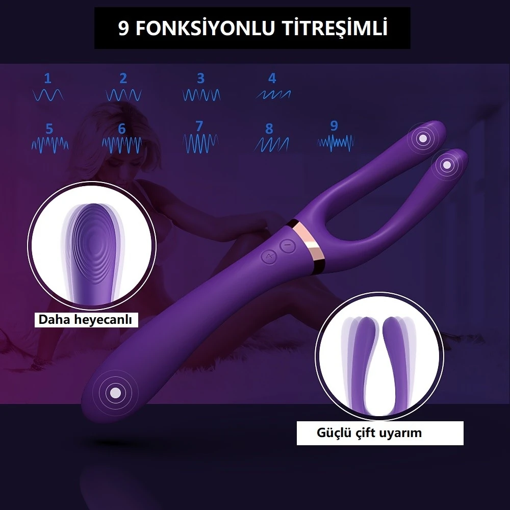 Cersei 9 Modlu Titreşimli Çift Tarafıda Kullanılabilen Fonksiyonel Vibratör