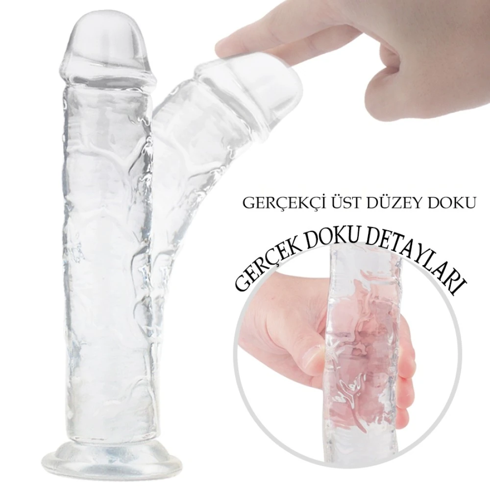 Lester Anal ve Vajinal Kullanılabilen 17 Cm Belden Bağlamalı Jel Realistik Dildo