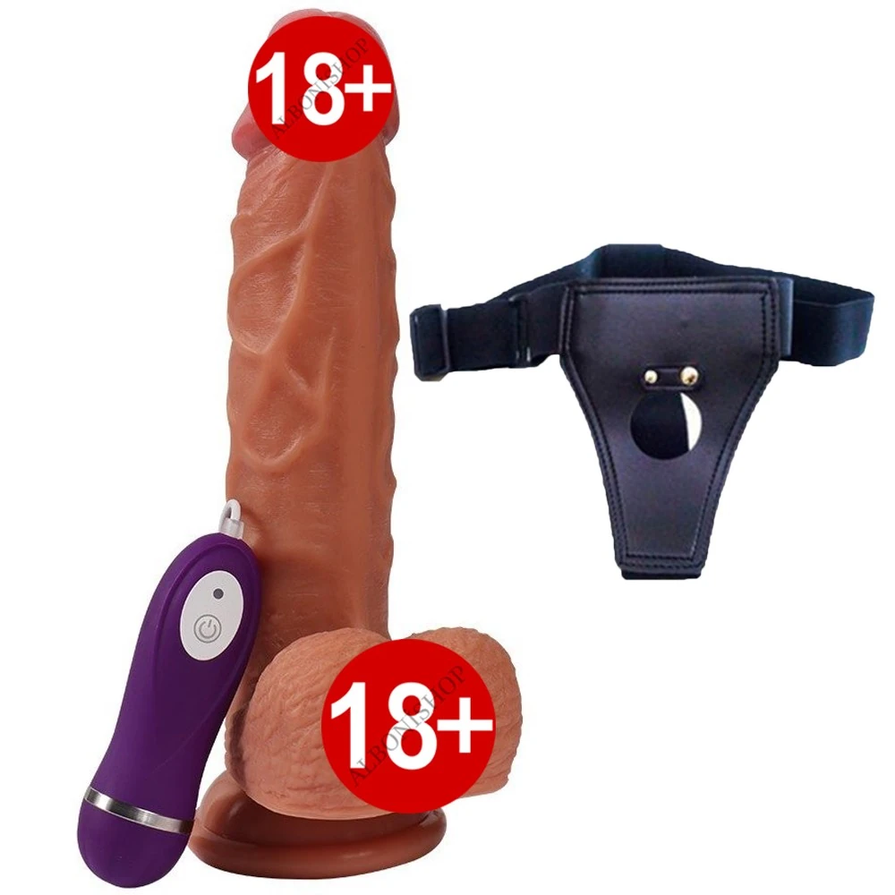 Hans 21 Cm Yumuşak Çift Katmanlı 10 Fonksiyonlu Titreşimli Kemerli Penis