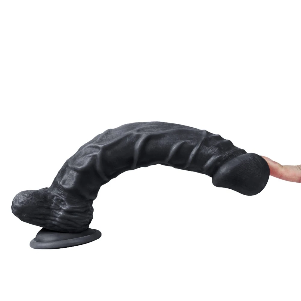 Dildo Series Knight 25 Cm Realistik Dev Belden Bağlamalı Zenci Penis