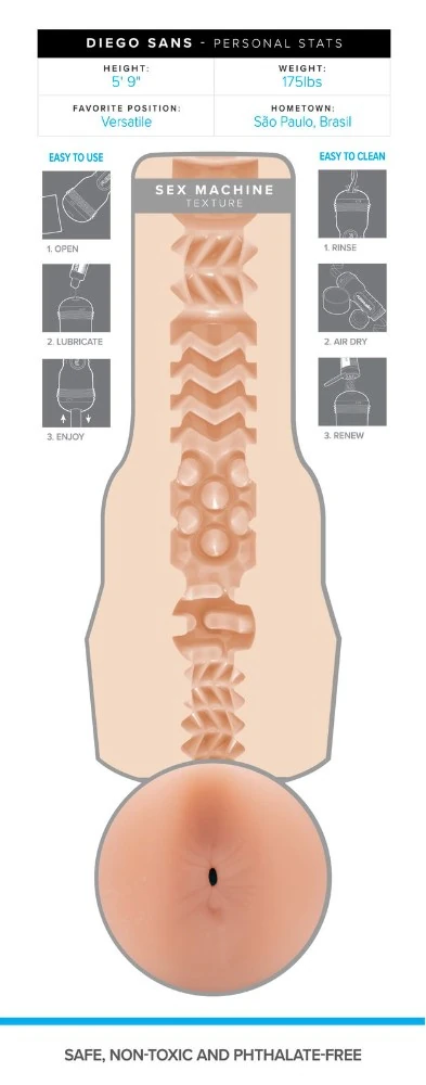 Fleshlight Fleshjack Boys Diego Sans Sex Machine Anal Mastürbatör