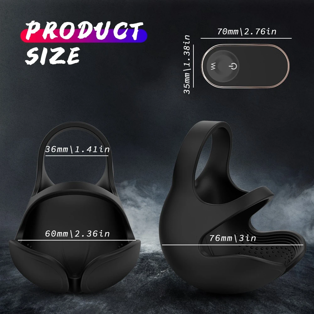 Chad 9 Modlu Titreşimli Kumandalı Testis ve Penis Halkası