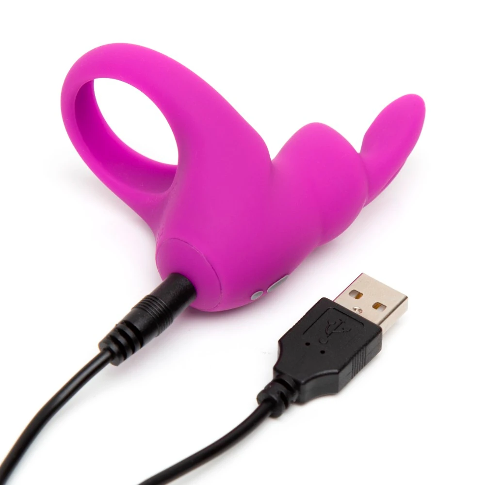 Happy Rabbit - Cock Ring Klitoris Uyarıcı Titreşimli Siyah Penis Halkası