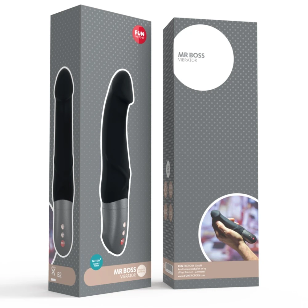 Fun Factory Mr. Boss Ultra Güçlü Lüks Siyah Vibratör Made İn Germany