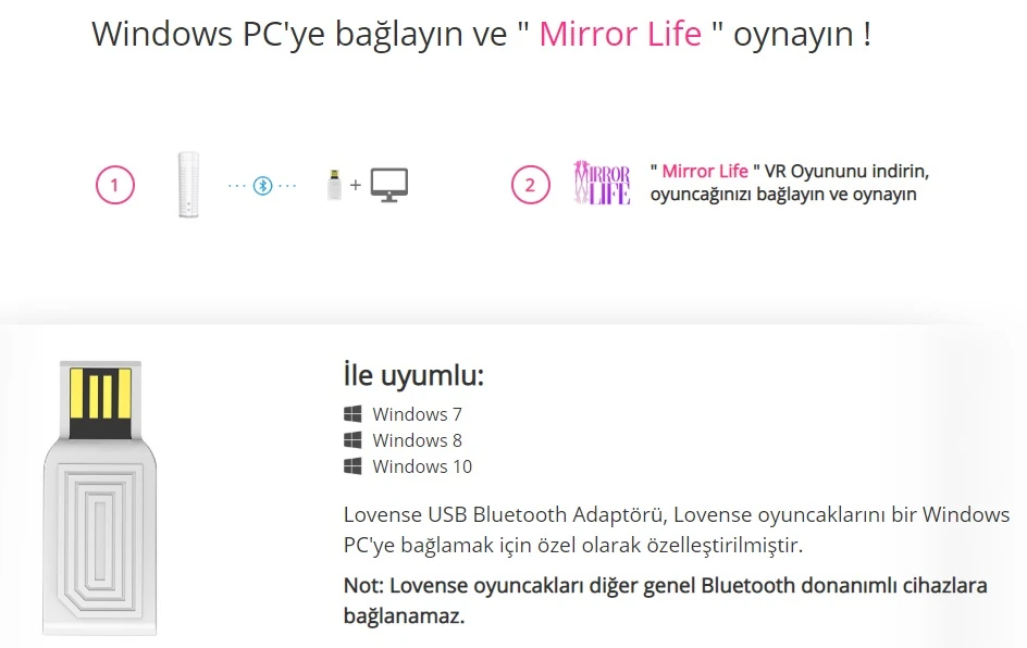 Lovense Bluetooth Adaptör-Pc Bağlantı Adaptörü