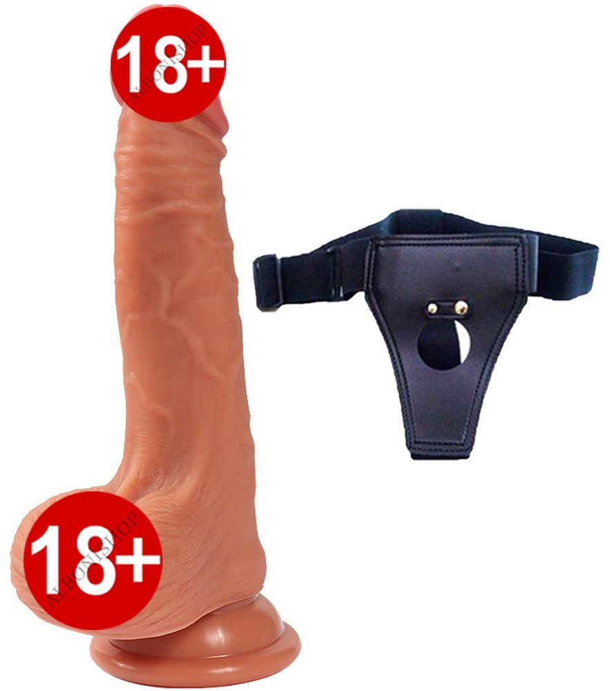 Ultra Gerçekci Ekstra Yumuşak Dokulu Çift Katmanlı 19 Cm Realistik Strap On