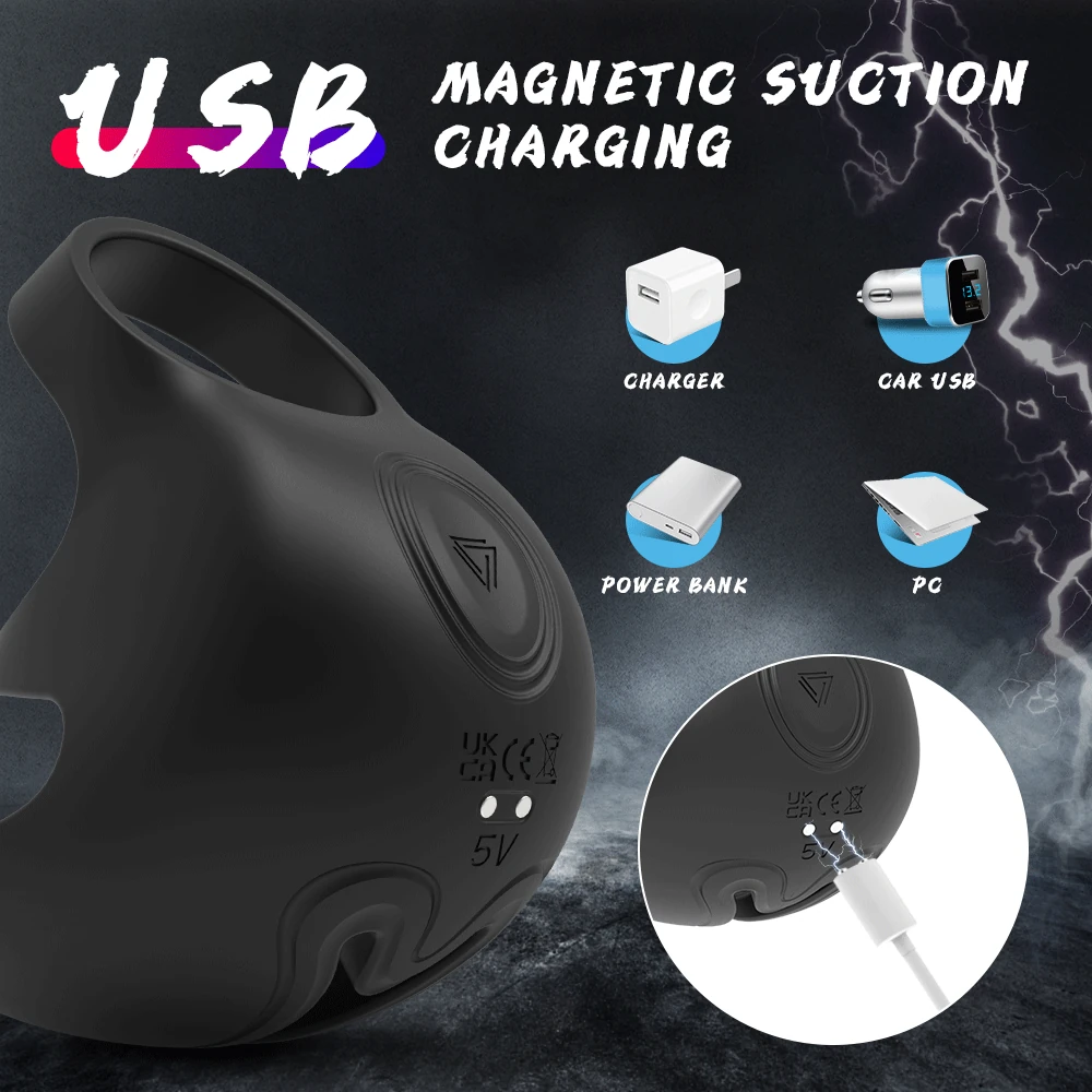 Chad 9 Modlu Titreşimli Kumandalı Testis ve Penis Halkası