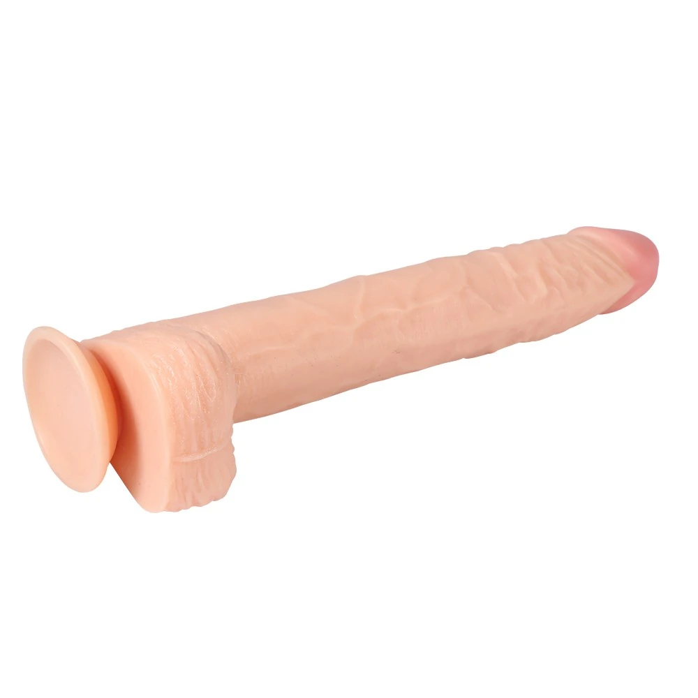 Brt 29.5 Cm Esnek Ve Damarlı Güçlü Vantuzlu Realistik Kemerli Penis