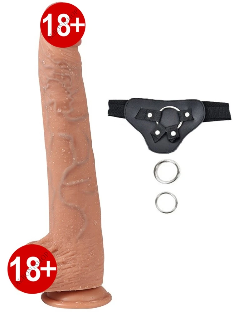 Bart 30 Cm Çift Katmanlı Ultra Yumuşak Belden Bağlamalı Realistik Dildo