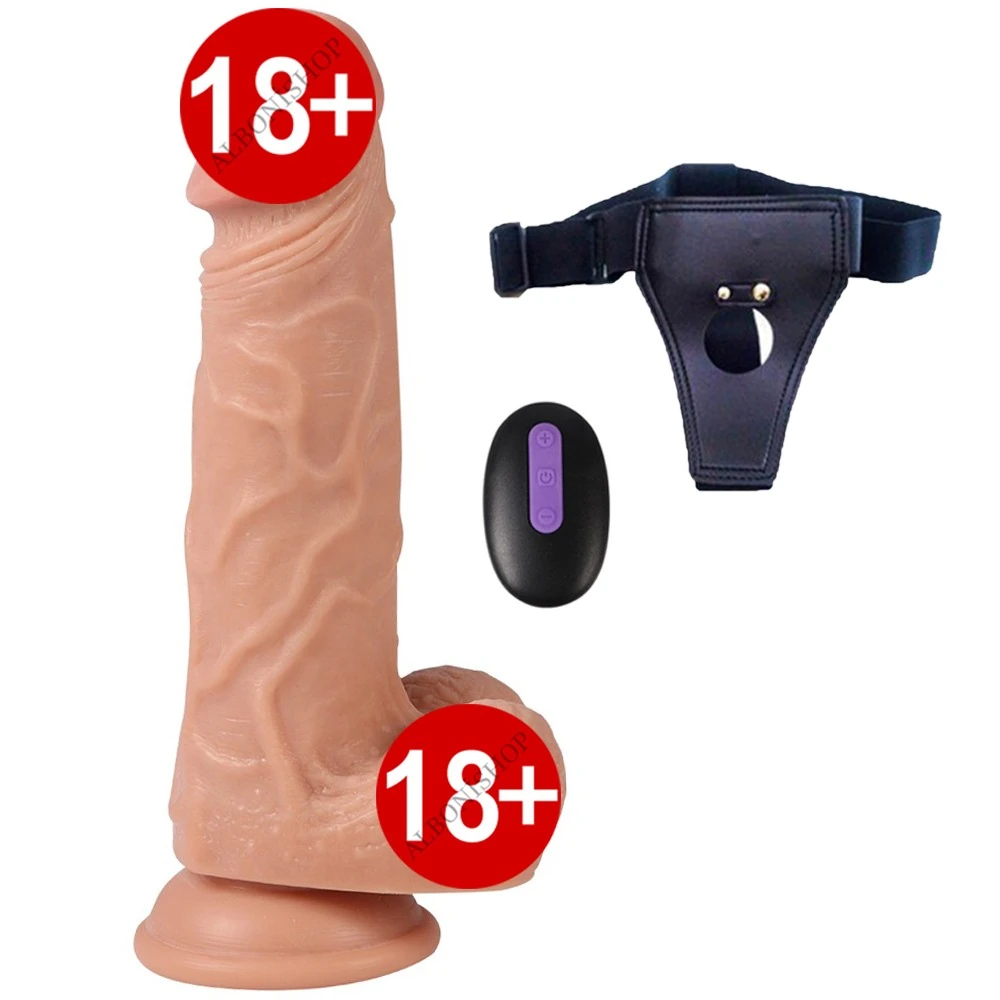 Uzaktan Kumandalı 20 Farklı Titreşimli Damarlı Takma Penis