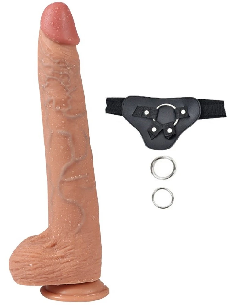 Bart 30 Cm Çift Katmanlı Ultra Yumuşak Belden Bağlamalı Realistik Dildo