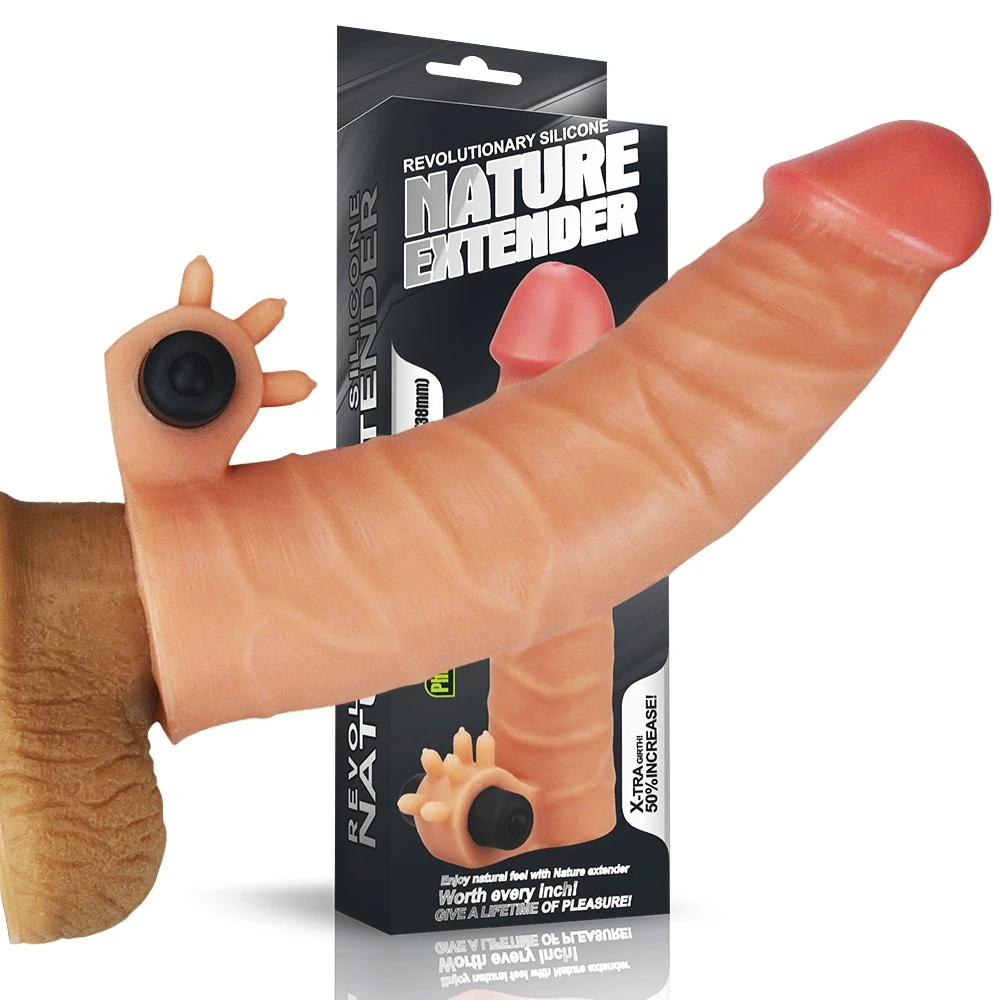 Nature Cock Özel Seri Titreşimli 4 Cm Uzatmalı Penis Kılıfı