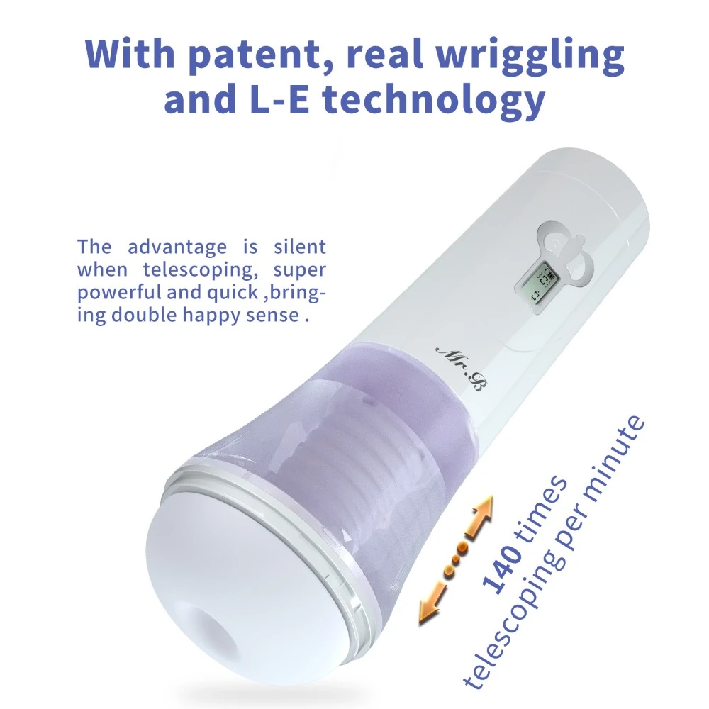 Wowyes Mr.B B10 Şarjlı Titreşimli İleri Geri Hareketli Otomatik Sesli Vajina Mastürbatör