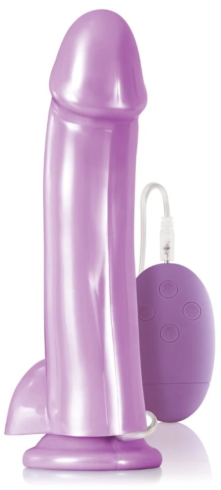 Lollies Sugardaddy 20 Cm Ekstra Gerçekci Jel Dokulu Kemerli Mor Dildo Vibratör