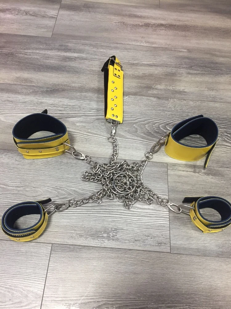 Tasmalı El Ve Ayak Kelepçesi Sarı