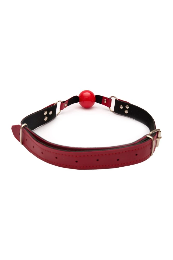 7 Parça Komple Deri Kırmızı Renk Fetiş Fantazi Seti