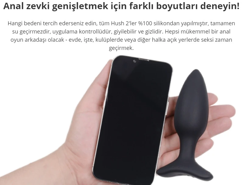 Lovense Hush 2 Akıllı Telefon Kontrollü 1.5 İnch Anal Plug