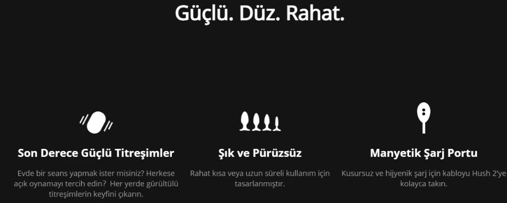 Lovense Hush 2 Akıllı Telefon Kontrollü 1.5 İnch Anal Plug