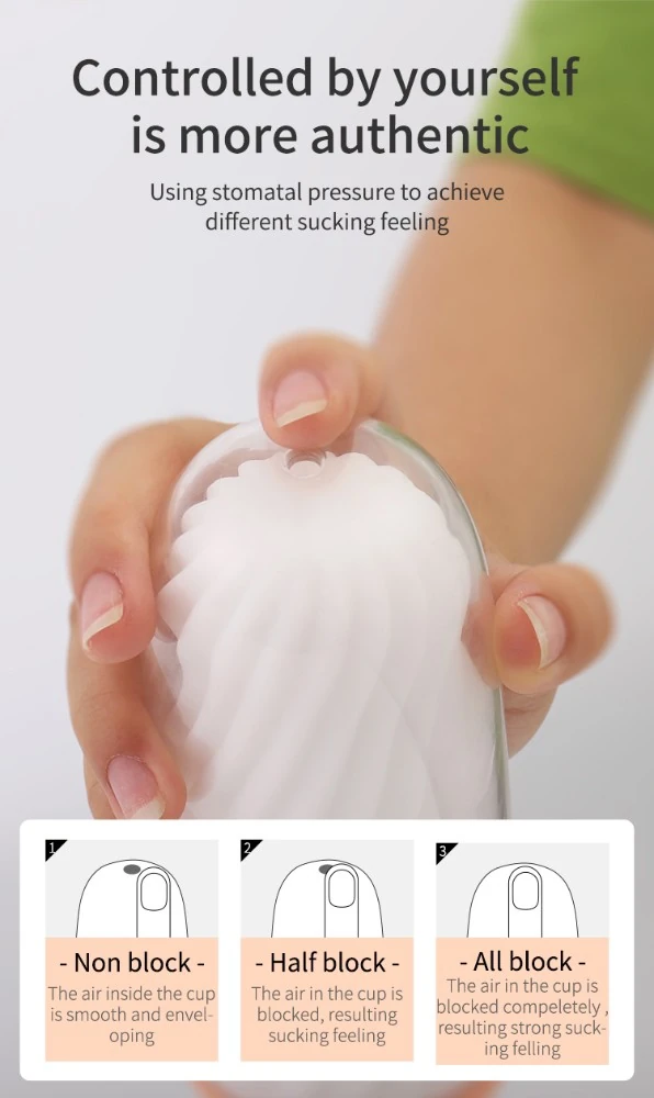 Wowyes B5 Manuel Emiş Yapabilen İçi Tırtıklı Gerçekci Silikon Vajina Mastürbatör Mavi