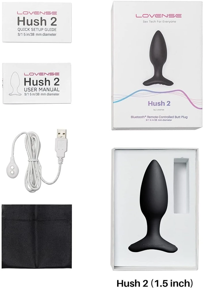 Lovense Hush 2 Akıllı Telefon Kontrollü 1.5 İnch Anal Plug