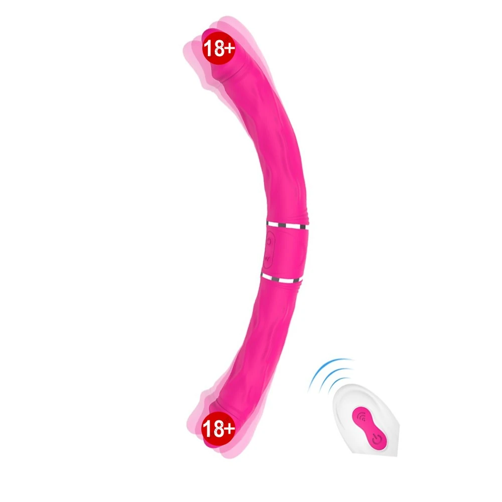 Cici 9 Fonksiyonlu Titreşimli Çift Taraflı 35 Cm Kumandalı Lezbiyen Vibratör Penis