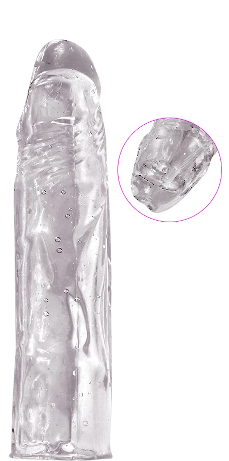 Xise Beck 16.5 Cm Şeffaf Görünümlü Damarlı Penis Kılıfı