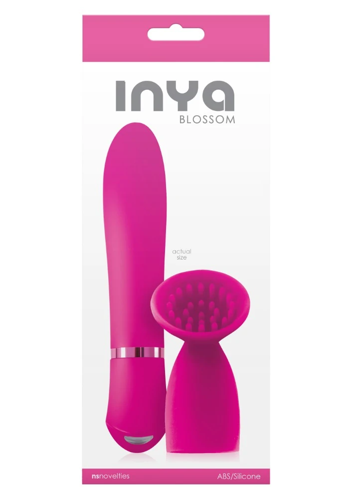 Inya Blossom Klitoris Uyarıcı Masaj Başlıklı ve G-Bölgesi Uyarıcı Pembe Vibratör