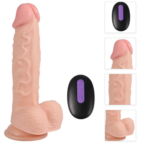 Kumandalı 20 Farklı Titreşimli 21 Cm Şarjlı Damarlı Realistik Penis