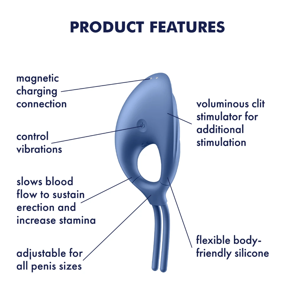 Satisfyer Swordsman Blue 12 Farklı Titreşim Modlu Esnek Ve Güçlü Penis Halkası