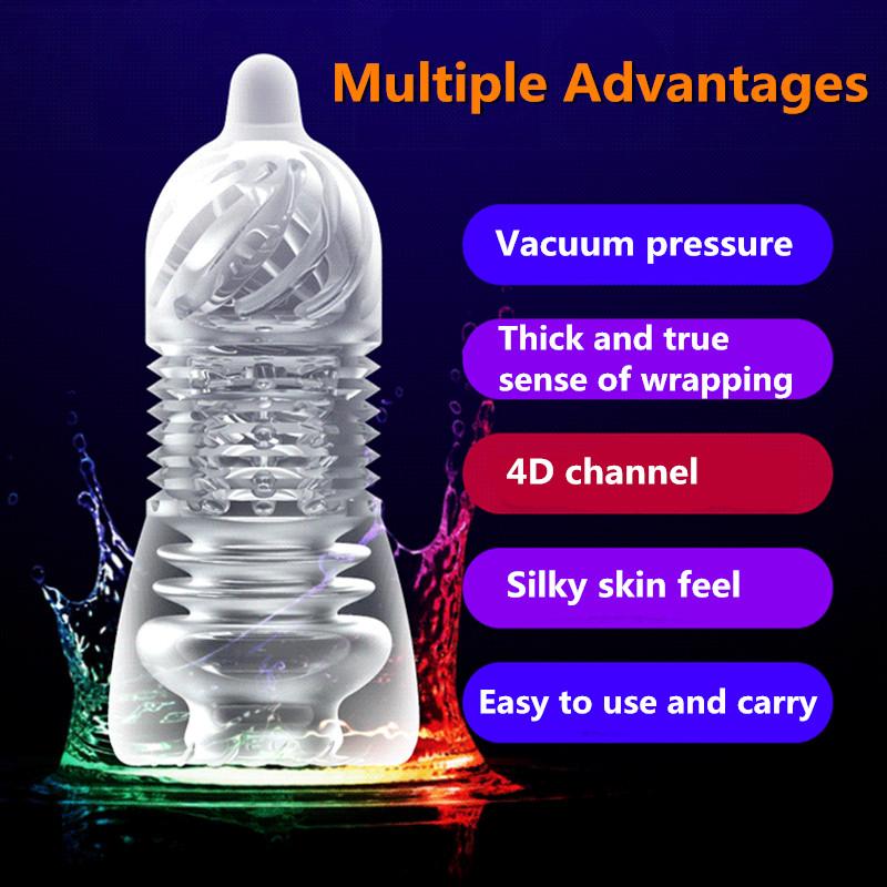 Leten Air İçi Tırtıklı Ultra Yumuşak Mastürbatör Mavi-02