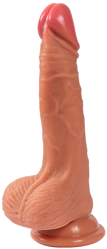 Ultra Gerçekci Ekstra Yumuşak Dokulu Çift Katmanlı 19 Cm Realistik Penis Dildo