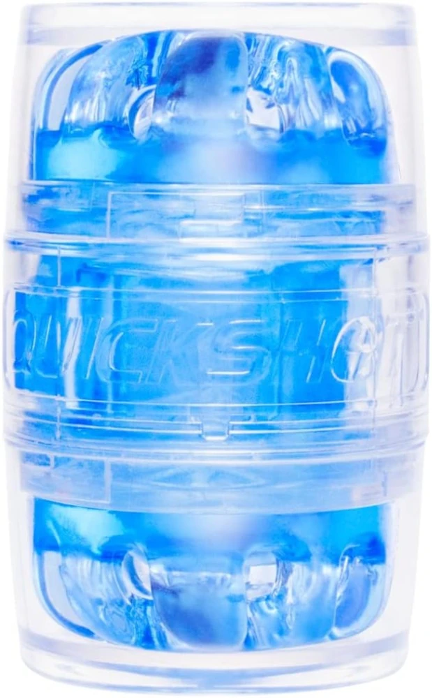 Quickshot Turbo Blue Ice Çift Taraflı Anal ve Vajinal Mastürbatör