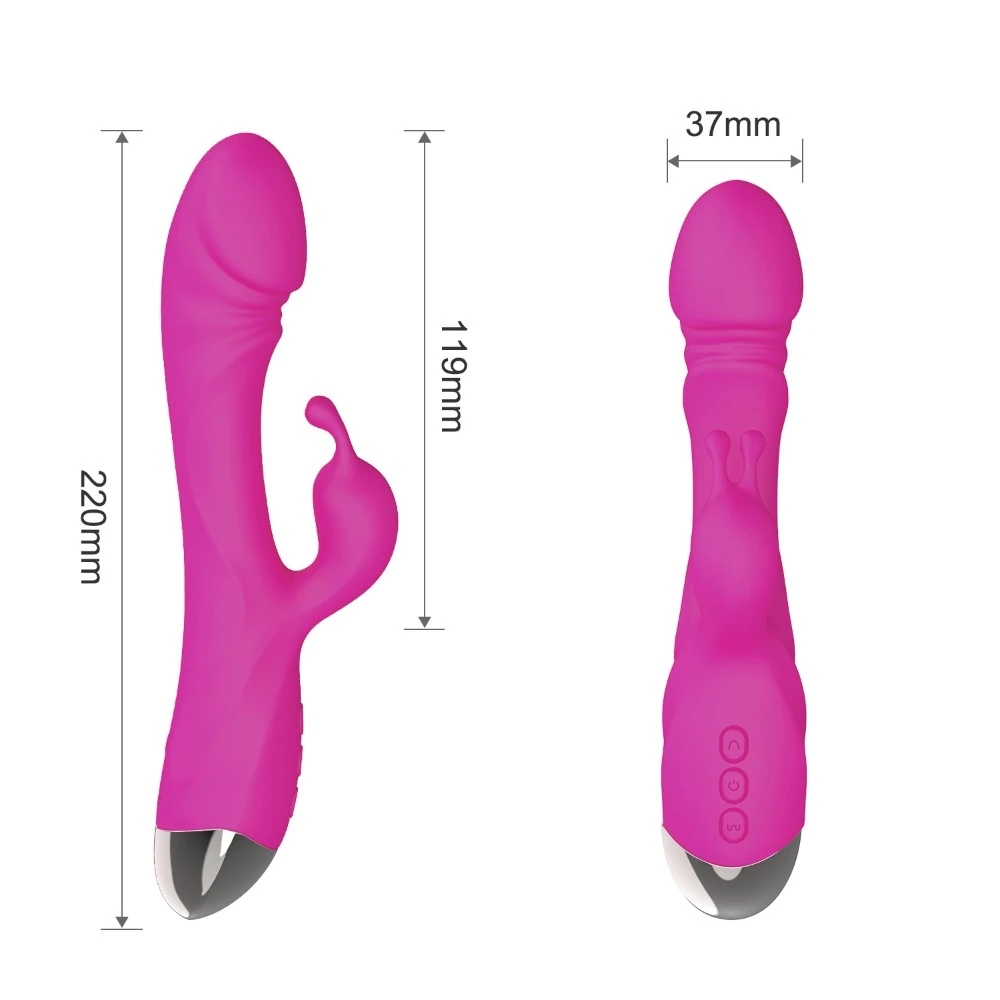 G Bölgesi ve Klitoris Özel 10 Modlu Titreşimli Şarjlı Su Geçirmez Mor Vibratör