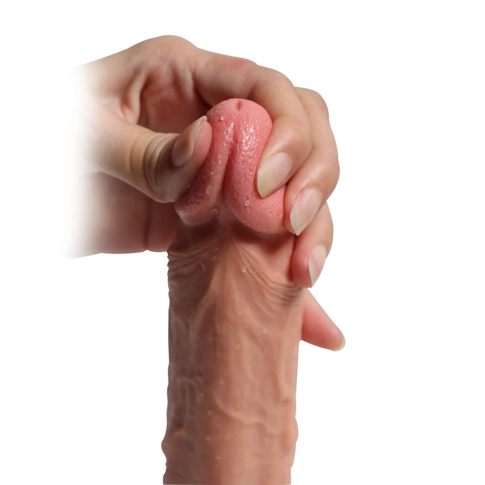 21 Cm Ekstra Yumuşak Çift Katmanlı Özel Silikon Dokuda Belden Bağlamalı Penis