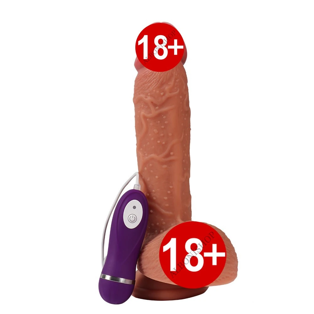 Buru 22 Cm 10 Fonksiyonlu Titreşimli Çift Katmanlı Realistik Penis