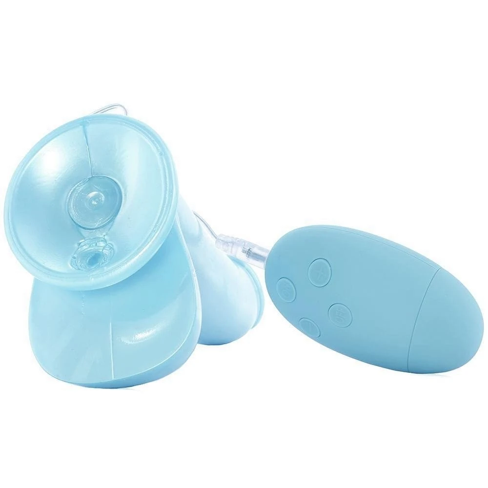 Lollies Sugardaddy 20 Cm Ekstra Gerçekci Jel Dokulu Kemerli Mavi Dildo Vibratör