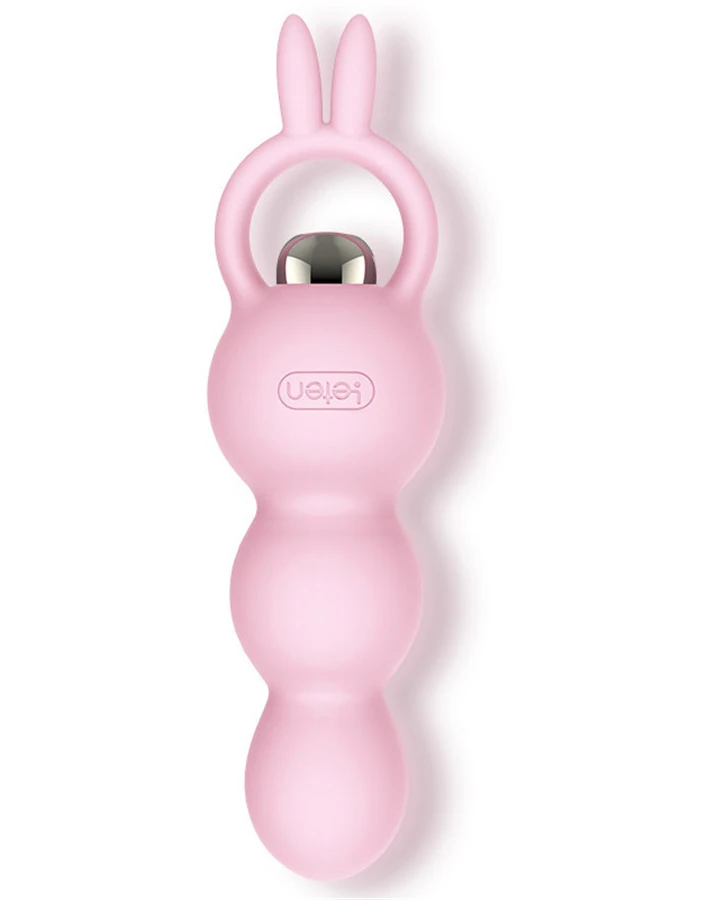 Leten Boğumlu 7 Hız Modlu Süper Silikon Titreşimli Anal Plug-3