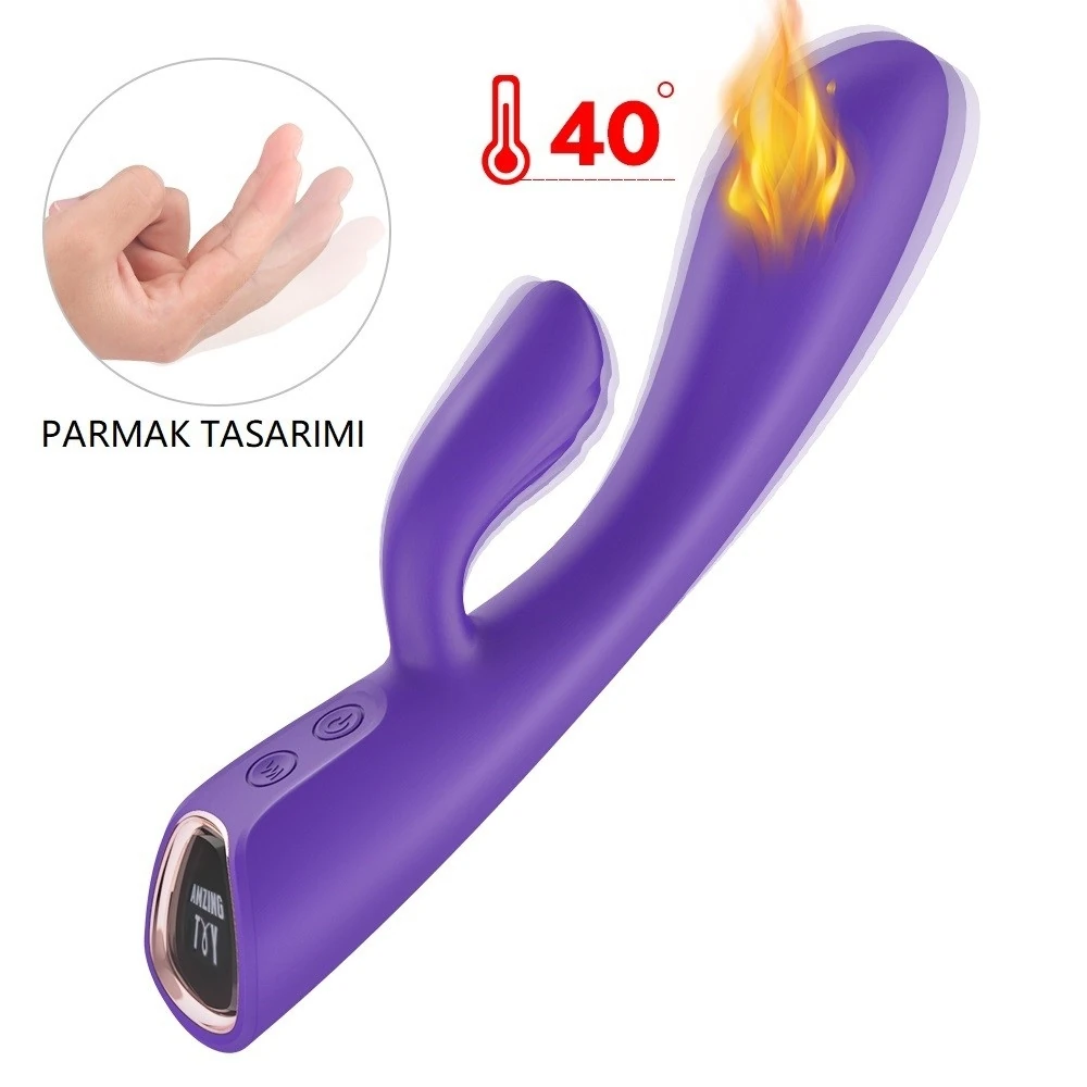Alivior Güçlü Titreşimli G-Bölgesi ve Klitoris Özel Isıtmalı Vibratör