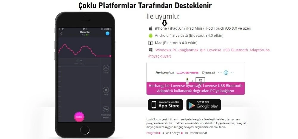Lovense Lush 3 and Gemini Telefon Kontrollü Göğüs ve G Bölgesi Uyarıcı Vibratör