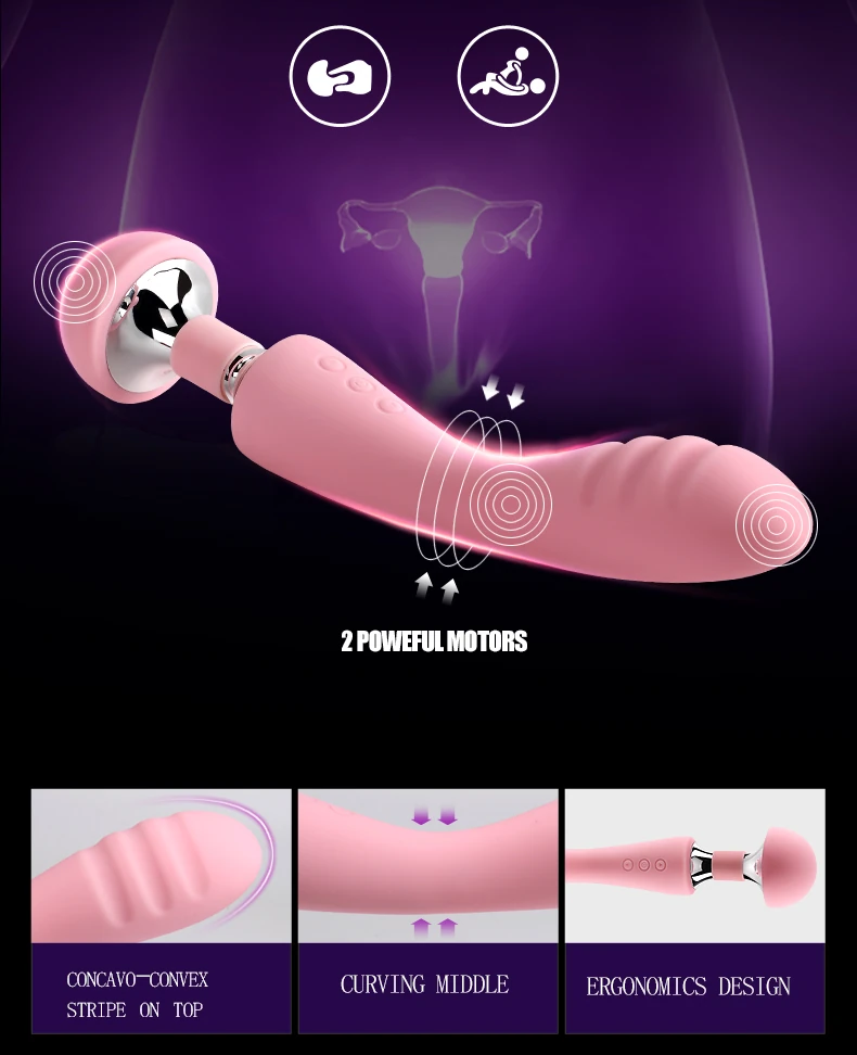 Wowyes İ7 Sihirli Çift Taraflı G-Bölgesi Uyarıcı Vibratör ve Masaj Aleti