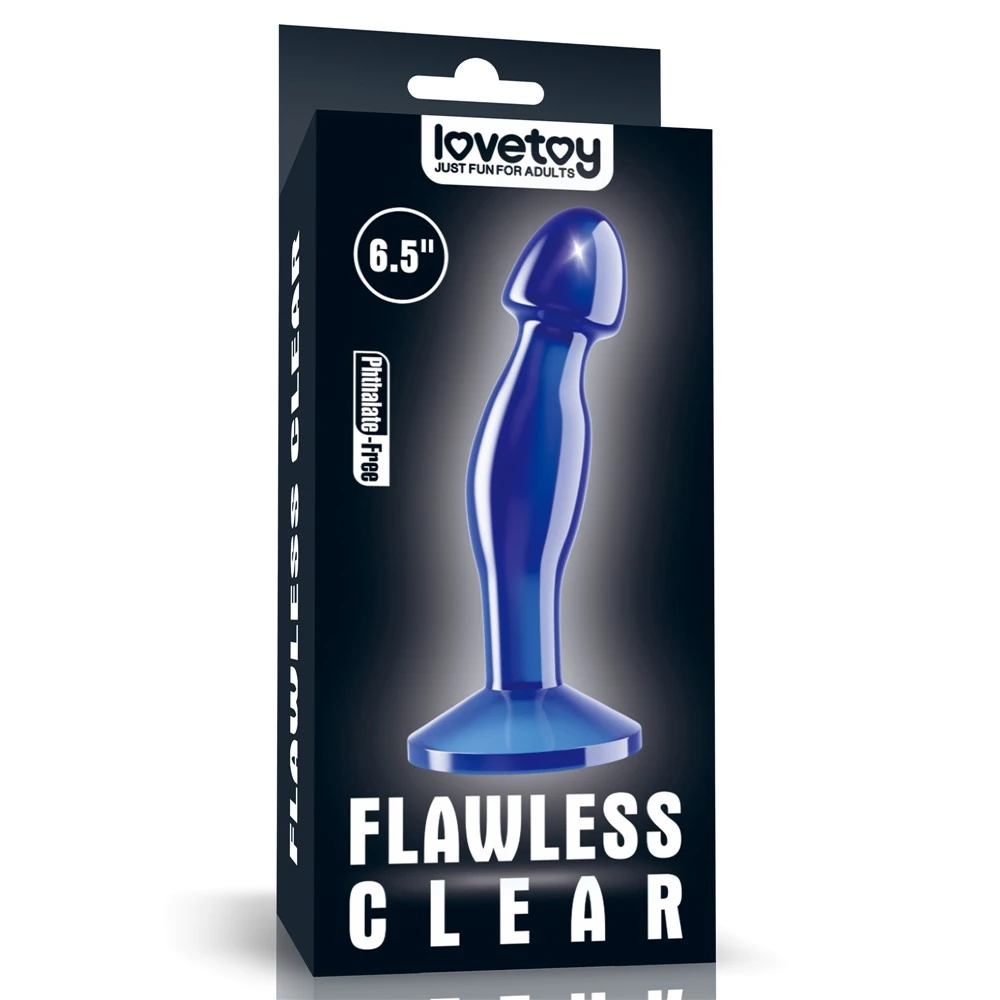 Lovetoy Flawless Clear 16 Cm Mavi Jel Dokulu Prostat Plug